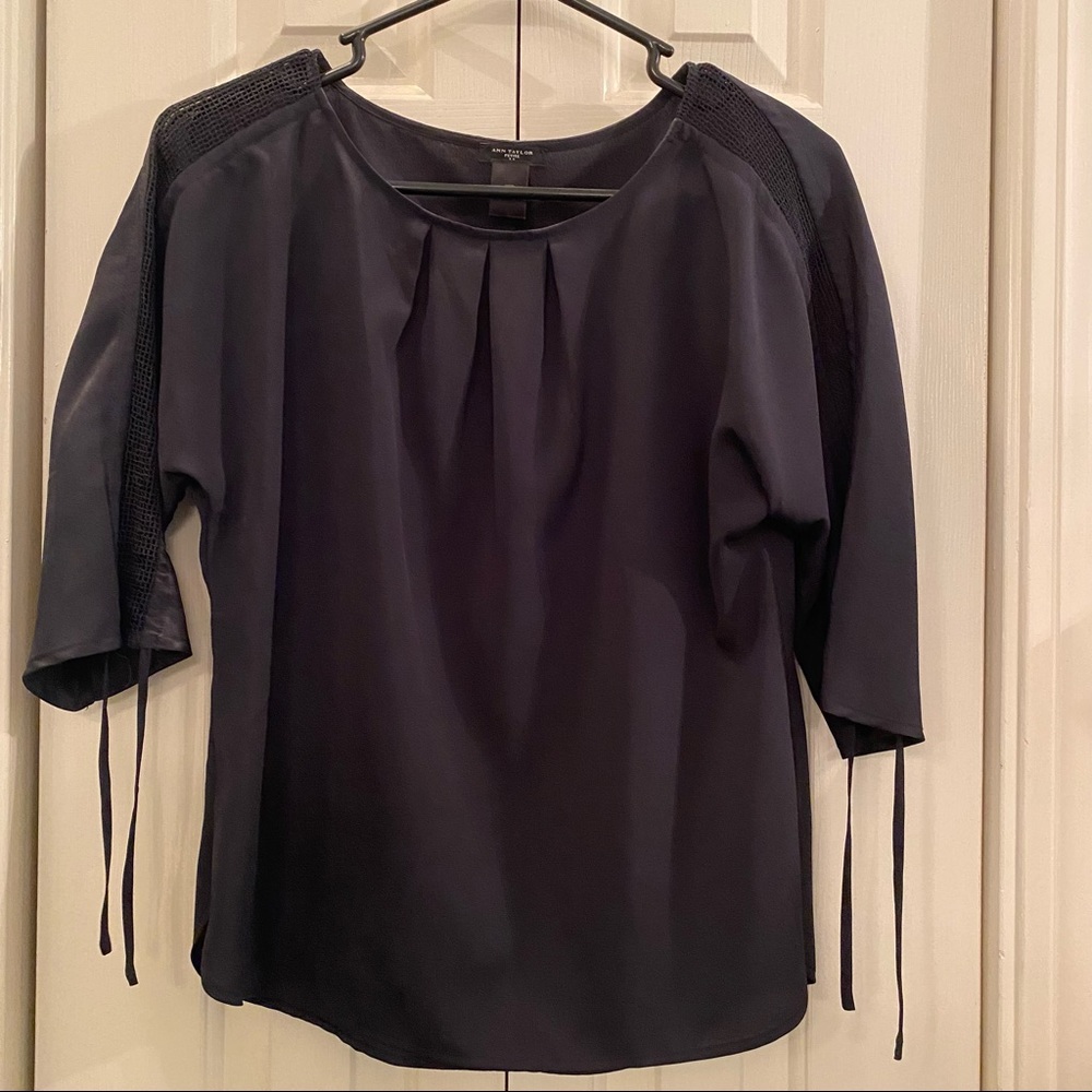 Navy Ann Taylor Top